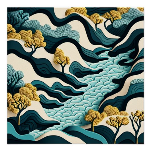Poster Paysage moderne (Devant)