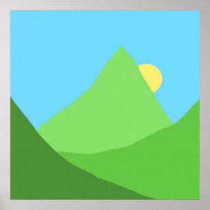 Poster paysage montagnes nature