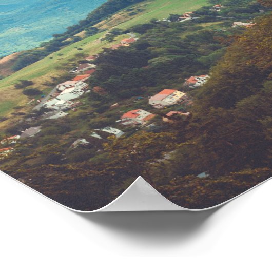 Poster Paysage montagneux romantique (Coin)