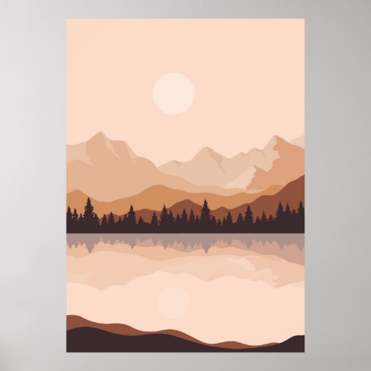 Poster Paysage murale arrière - plan (Devant)