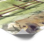 Poster Paysage naturel aquarelle (Coin)