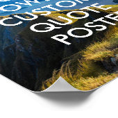 Poster Paysage naturel Citation personnalisée (Coin)