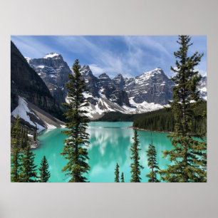 Poster Paysage naturel Lac Moraine, Alberta, Canada