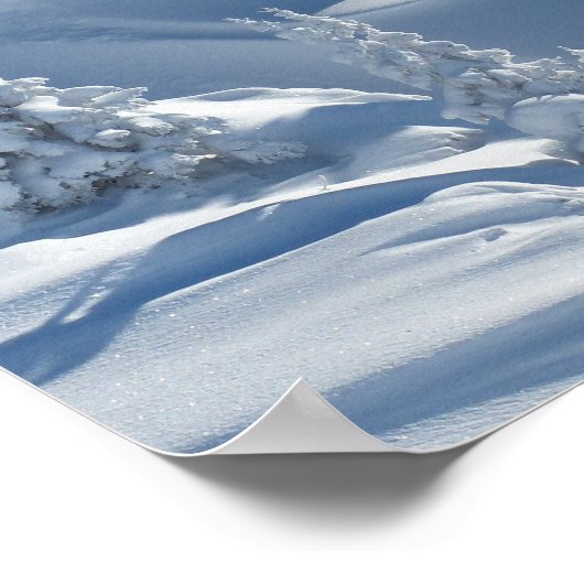 Poster paysage neige hiver (Coin)