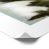 Poster Paysage neigeux avec roue d'eau (Coin)