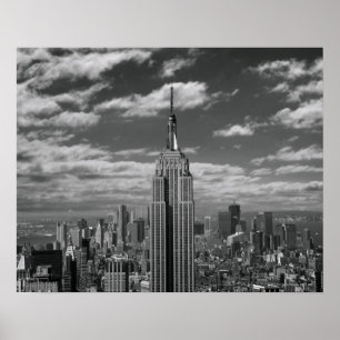 Poster Paysage noir et blanc de New York City skyline