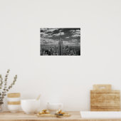 Poster Paysage noir et blanc de New York City skyline (Cuisine)