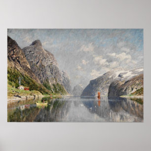 Poster Paysage norvégien de fjord