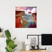 Poster Paysage océanique de canyon (Bureau à domicile)