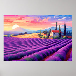 Poster Paysage panoramique des Prairies Nature