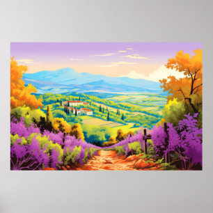 Poster Paysage panoramique des Prairies Nature
