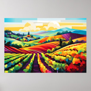 Poster Paysage panoramique des Prairies Nature