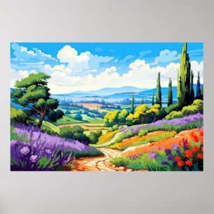 Poster Paysage panoramique des Prairies Nature