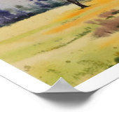 Poster Paysage peinture aquarelle (Coin)