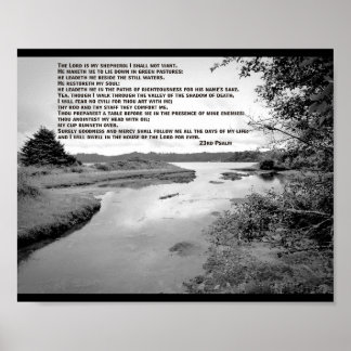 Poster Paysage photo du 23e Psaume
