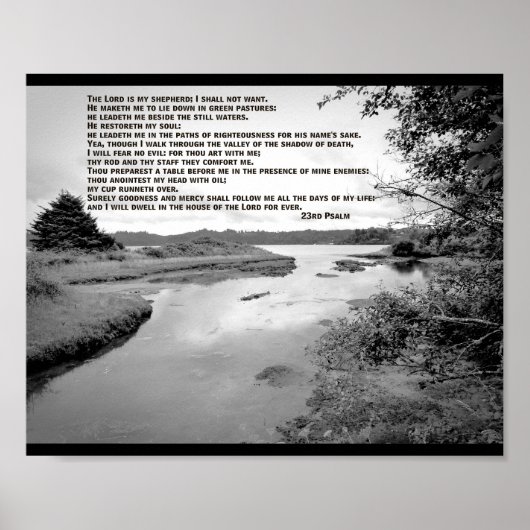 Poster Paysage photo du 23e Psaume (Devant)