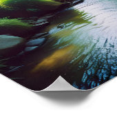 Poster Paysage pittoresque Forêt Rivière Nature Tranquill (Coin)