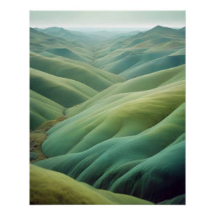 Poster Paysage pittoresque Montagnes Nature Arrière - pla