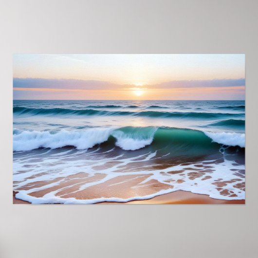 Poster Paysage Plage Sunset Sunset Dusk Calme Relax (Devant)