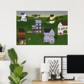 Poster Paysage primitif Americana (Bureau à domicile)