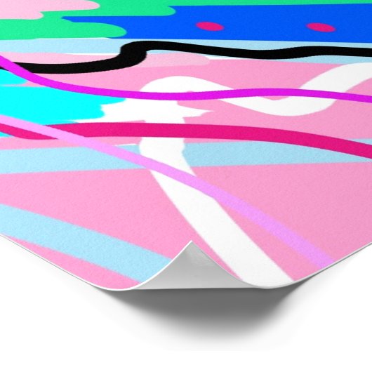 Poster Paysage printanier Art Abstrait (Coin)