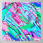 Poster Paysage printanier Art Abstrait (Devant)