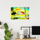 Poster Paysage psychédélique (Bureau à domicile)