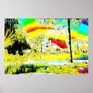 Poster Paysage psychédélique