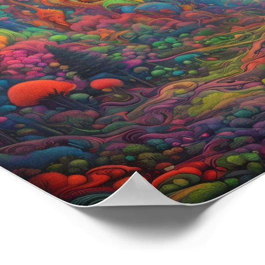 Poster Paysage psychédélique (Coin)