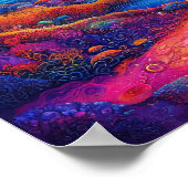 Poster paysage psychédélique de l'Imaginaire (Coin)