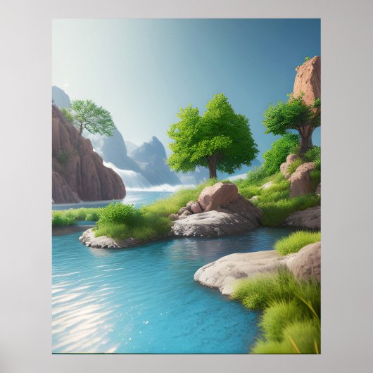 Poster Paysage réaliste et naturel (Devant)