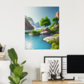 Poster Paysage réaliste et naturel (Bureau à domicile)