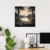 Poster Paysage Rétro (Bureau à domicile)