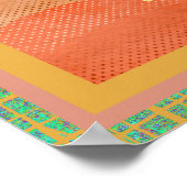 Poster Paysage rétro avec tournesol géant (Coin)