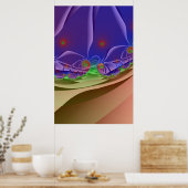 Poster Paysage roswellien | Arc-en-ciel Fractal Art (Cuisine)