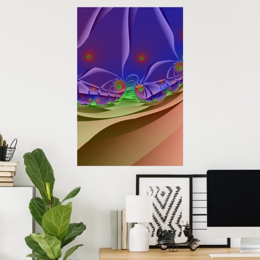 Poster Paysage roswellien | Arc-en-ciel Fractal Art (Bureau à domicile)