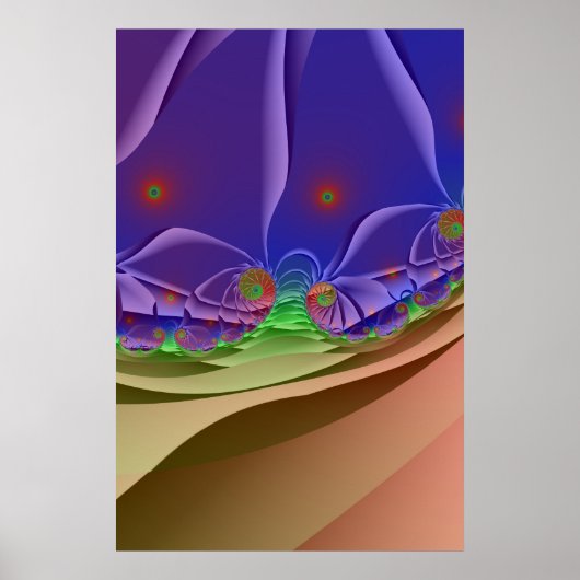 Poster Paysage roswellien | Arc-en-ciel Fractal Art (Devant)