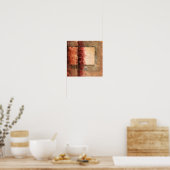 Poster Paysage rouge Abstrait (Cuisine)