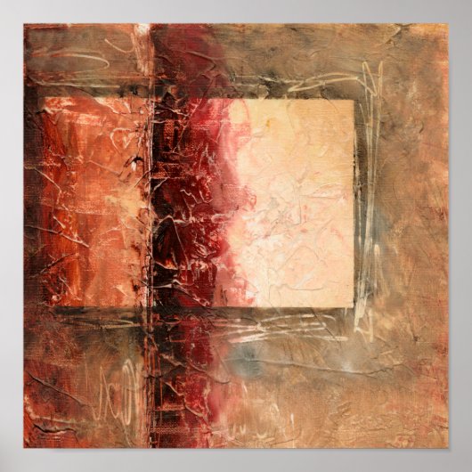 Poster Paysage rouge Abstrait (Devant)