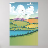 Poster Paysage rural. (Devant)