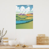 Poster Paysage rural. (Cuisine)