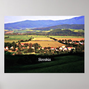 Poster Paysage rural slovaque