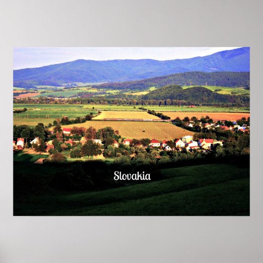 Poster Paysage rural slovaque (Devant)