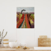 Poster Paysage rustique Art textile (Cuisine)