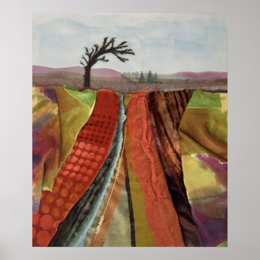 Poster Paysage rustique Art textile (Devant)