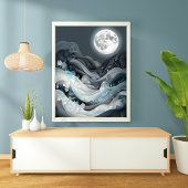 Poster Paysage Serene Moonlit
