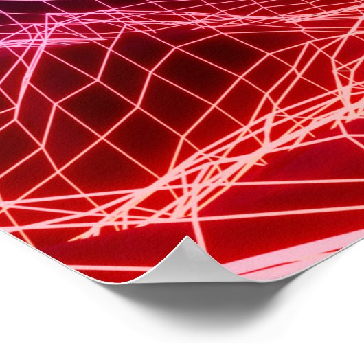 Poster Paysage spatial néon : Pyramide (Coin)