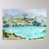 Poster Paysage suisse aquarelle (Devant)