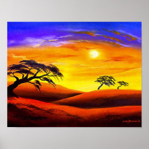 Poster Paysage Sunset Paysage Paysage Personnalisable