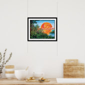 Poster Paysage sur Europa - Sci Fi Jupiter Moon Peinture (Cuisine)